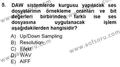 Radyo ve Televizyon Tekniği Dersi 2012 - 2013 Yılı (Final) Dönem Sonu Sınavı 5. Soru