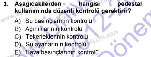 Radyo ve Televizyonda Ölçü Bakım Dersi 2012 - 2013 Yılı (Final) Dönem Sonu Sınavı 3. Soru