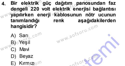 Radyo ve Televizyonda Ölçü Bakım Dersi 2013 - 2014 Yılı (Final) Dönem Sonu Sınavı 4. Soru
