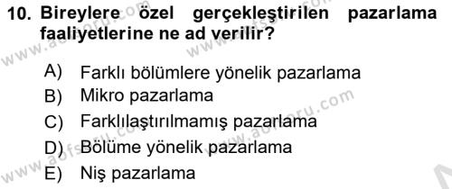 Sağlık İşletmeciliği 1 Dersi 2023 - 2024 Yılı (Final) Dönem Sonu Sınavı 10. Soru