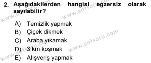 Temel Sağlık Ve Hastalık Bilgisi Dersi 2023 - 2024 Yılı (Final) Dönem Sonu Sınavı 2. Soru