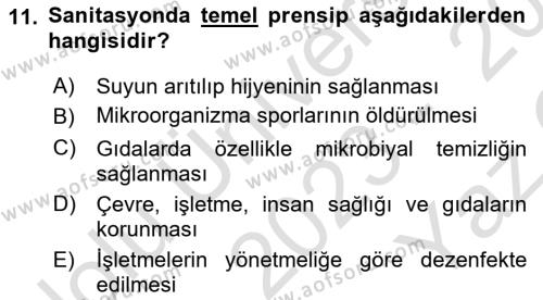 Temel Sağlık Ve Hastalık Bilgisi Dersi 2023 - 2024 Yılı Yaz Okulu Sınavı 11. Soru