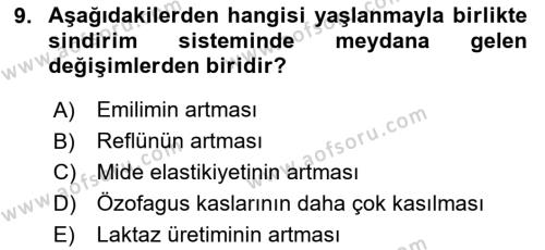 Temel Sağlık Ve Hastalık Bilgisi Dersi 2023 - 2024 Yılı Yaz Okulu Sınavı 9. Soru