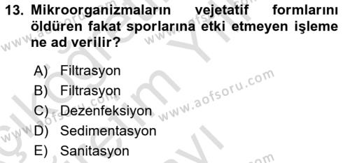 Hastalıklar Bilgisi Dersi 2020 - 2021 Yılı Yaz Okulu Sınavı 13. Soru