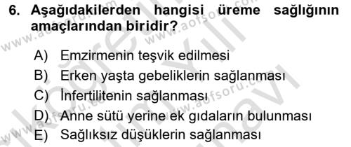 Hastalıklar Bilgisi Dersi 2021 - 2022 Yılı (Vize) Ara Sınavı 6. Soru