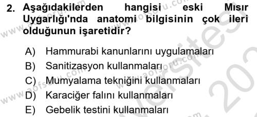 Sağlık Psikolojisi Dersi 2022 - 2023 Yılı Yaz Okulu Sınavı 2. Soru