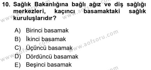 Sağlık İşletmelerinde Davranış Dersi 2023 - 2024 Yılı (Vize) Ara Sınavı 10. Soru