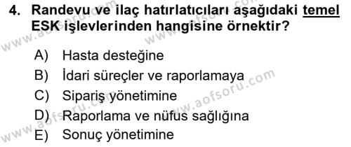 Sağlık İşletmeciliği 2 Dersi 2022 - 2023 Yılı Yaz Okulu Sınavı 4. Soru