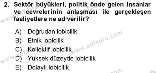 Sağlık İşletmelerinde Halkla İlişkiler Dersi 2020 - 2021 Yılı Yaz Okulu Sınavı 2. Soru