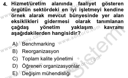 Sağlık İşletmelerinde Halkla İlişkiler Dersi 2021 - 2022 Yılı Yaz Okulu Sınavı 4. Soru