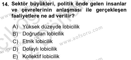 Sağlık İşletmelerinde Halkla İlişkiler Dersi 2022 - 2023 Yılı (Vize) Ara Sınavı 14. Soru