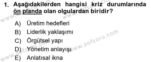 Sağlık İşletmelerinde Halkla İlişkiler Dersi 2022 - 2023 Yılı (Final) Dönem Sonu Sınavı 1. Soru