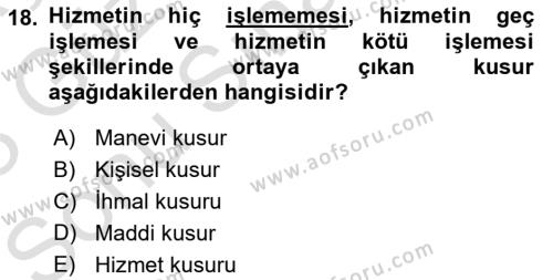 Sağlık İşletmelerinde Halkla İlişkiler Dersi 2022 - 2023 Yılı (Final) Dönem Sonu Sınavı 18. Soru