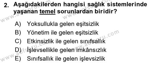 Sağlık İşletmelerinde Halkla İlişkiler Dersi 2022 - 2023 Yılı (Final) Dönem Sonu Sınavı 2. Soru