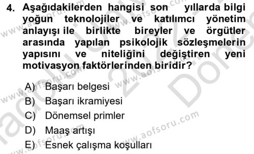 Sağlık İşletmelerinde Halkla İlişkiler Dersi 2022 - 2023 Yılı (Final) Dönem Sonu Sınavı 4. Soru