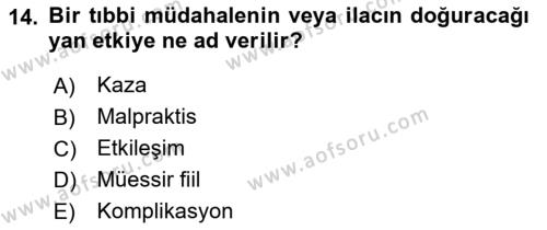 Sağlık İşletmelerinde Halkla İlişkiler Dersi 2022 - 2023 Yılı Yaz Okulu Sınavı 14. Soru