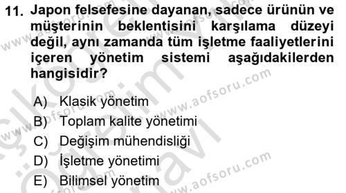 Sağlık İşletmelerinde Halkla İlişkiler Dersi 2023 - 2024 Yılı Yaz Okulu Sınavı 11. Soru