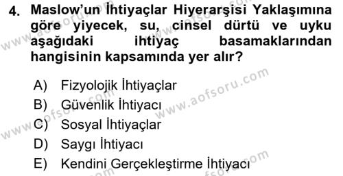 Sağlık İşletmelerinde Yönetim Dersi 2022 - 2023 Yılı Yaz Okulu Sınavı 4. Soru