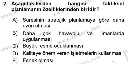 Sağlık İşletmelerinde Yönetim Dersi 2023 - 2024 Yılı (Final) Dönem Sonu Sınavı 2. Soru