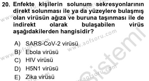 Sağlık Politikaları Dersi 2021 - 2022 Yılı Yaz Okulu Sınavı 20. Soru