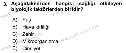 Sağlık Politikaları Dersi 2022 - 2023 Yılı Yaz Okulu Sınavı 3. Soru