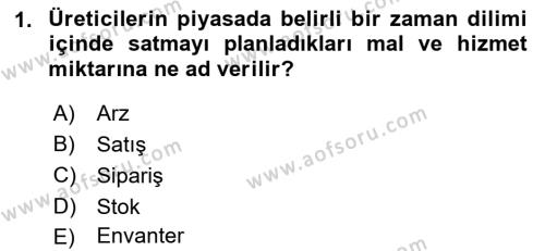 Sağlık Ekonomisi Dersi 2022 - 2023 Yılı Yaz Okulu Sınavı 1. Soru