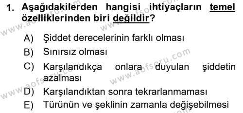 Sağlık Ekonomisi Dersi 2023 - 2024 Yılı (Vize) Ara Sınavı 1. Soru