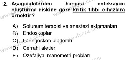 Genel Tıbbi Ürün Ve Tıbbi Cihaz Bilgisi Dersi 2022 - 2023 Yılı (Vize) Ara Sınavı 2. Soru