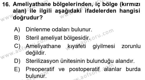 Genel Tıbbi Ürün Ve Tıbbi Cihaz Bilgisi Dersi 2022 - 2023 Yılı Yaz Okulu Sınavı 16. Soru