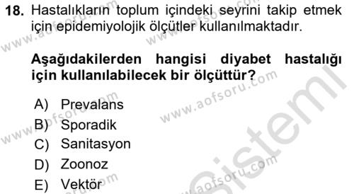 Sağlık Kurumlarında Afet Ve Kriz Yönetimi Dersi 2022 - 2023 Yılı Yaz Okulu Sınavı 18. Soru