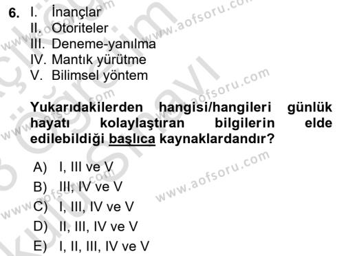 Sağlık Hizmetlerinde Araştırma Ve Değerlendirme Dersi 2022 - 2023 Yılı Yaz Okulu Sınavı 6. Soru