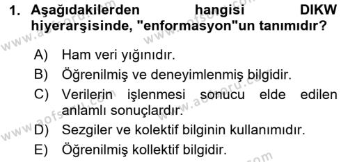 Sağlık Hizmetlerinde Araştırma Ve Değerlendirme Dersi 2024 - 2025 Yılı (Vize) Ara Sınavı 1. Soru