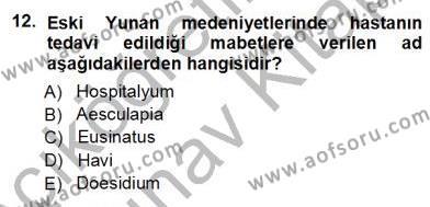 Tıbbi Belgeleme Dersi 2012 - 2013 Yılı (Vize) Ara Sınavı 12. Soru