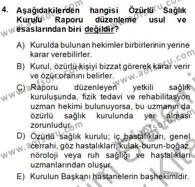 Tıbbi Belgeleme Dersi 2013 - 2014 Yılı (Final) Dönem Sonu Sınavı 4. Soru