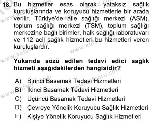 Tıbbi Belgeleme Dersi 2020 - 2021 Yılı Yaz Okulu Sınavı 18. Soru