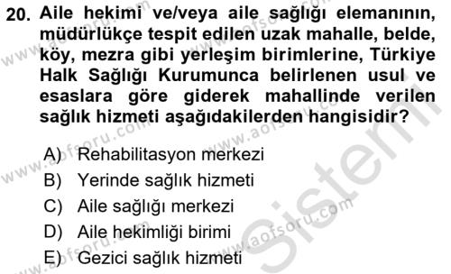 Tıbbi Belgeleme Dersi 2022 - 2023 Yılı Yaz Okulu Sınavı 20. Soru