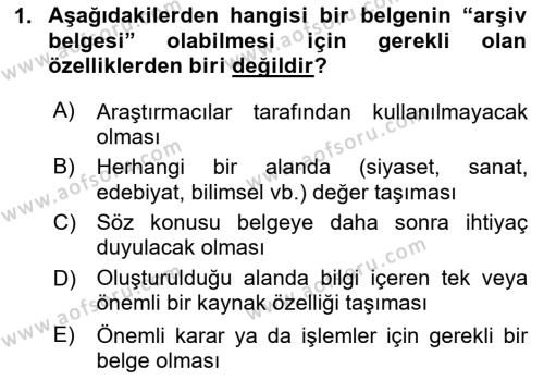 Tıbbi Belgeleme Dersi 2023 - 2024 Yılı Yaz Okulu Sınavı 1. Soru