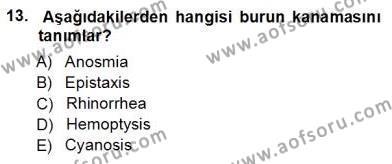 Tıp Terimleri Dersi 2012 - 2013 Yılı (Vize) Ara Sınavı 13. Soru