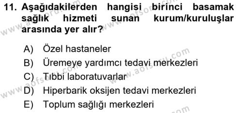 Tıp Terimleri Dersi 2024 - 2025 Yılı (Vize) Ara Sınavı 11. Soru