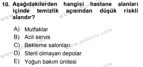 Sağlık Kurumları Yönetimi 2 Dersi 2018 - 2019 Yılı 3 Ders Sınavı 10. Soru