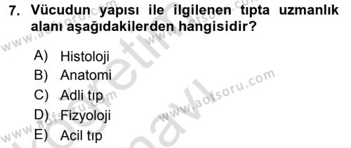 Sağlık Kurumları Yönetimi 2 Dersi 2018 - 2019 Yılı 3 Ders Sınavı 7. Soru