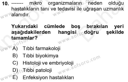 Sağlık Kurumları Yönetimi 2 Dersi 2018 - 2019 Yılı (Vize) Ara Sınavı 10. Soru