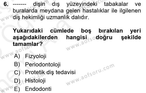 Sağlık Kurumları Yönetimi 2 Dersi 2018 - 2019 Yılı (Vize) Ara Sınavı 6. Soru