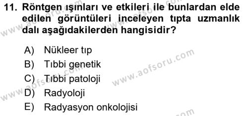 Sağlık Kurumları Yönetimi 2 Dersi 2020 - 2021 Yılı Yaz Okulu Sınavı 11. Soru