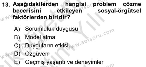 Sağlık Kurumları Yönetimi 2 Dersi 2020 - 2021 Yılı Yaz Okulu Sınavı 13. Soru