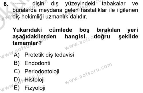 Sağlık Kurumları Yönetimi 2 Dersi 2020 - 2021 Yılı Yaz Okulu Sınavı 6. Soru