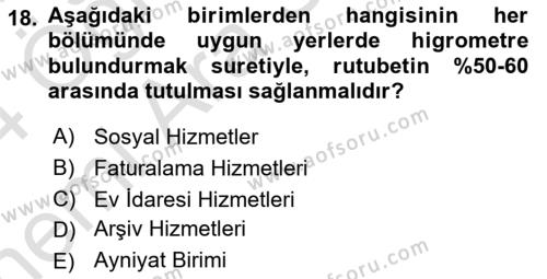 Sağlık Kurumları Yönetimi 2 Dersi 2023 - 2024 Yılı (Vize) Ara Sınavı 18. Soru