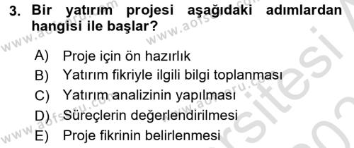 Sağlık Kurumları Yönetimi 2 Dersi 2023 - 2024 Yılı (Vize) Ara Sınavı 3. Soru