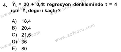 Sağlık Kurumlarında Operasyon Yönetimi Dersi 2022 - 2023 Yılı Yaz Okulu Sınavı 4. Soru