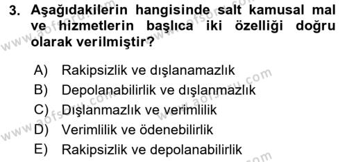 Sağlık Sigortacılığı Dersi 2022 - 2023 Yılı (Vize) Ara Sınavı 3. Soru